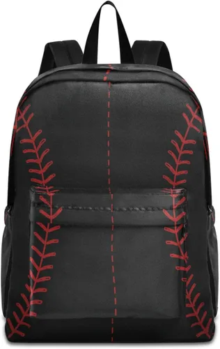 Mochila para computadora de poliéster divertido para niños, niñas, mochila grande para negocios, deportes, viajes, escuela, libros, Béisbol,