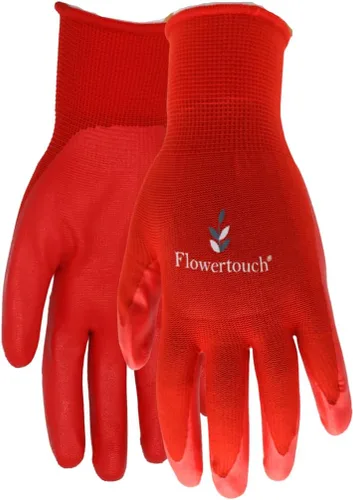 Miniatura 4 de Red Steer A369 Flowertouch - Guantes de césped y jardín, palma de nitrilo, rosa, morado o rojo, tallas S-L, se venden por pares
