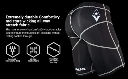 Miniatura 3 de Revgear Pantalón corto de compresión X13 y copa, gran protección para todas las artes marciales, diseño de bolsillo interior invisible para copa
