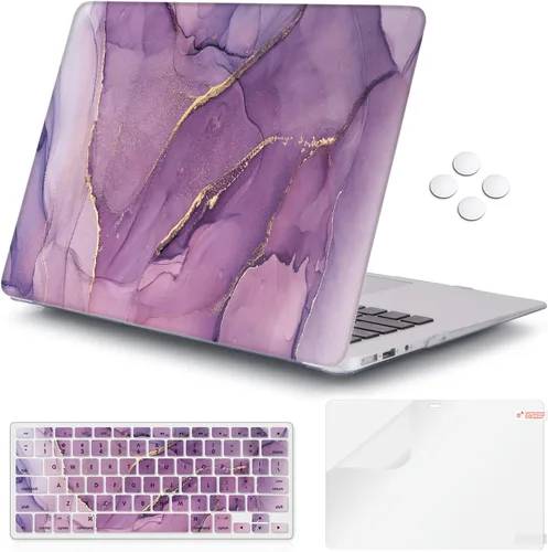Miniatura 13 de iCasso Funda para MacBook Air de 13 pulgadas (versión anterior 2010-2017), carcasa protectora rígida de plástico y cubierta de teclado solo