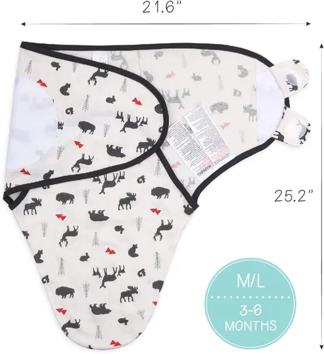 Miniatura 7 de The Peanutshell Juego de 3 mantas para bebé, saco de dormir para recién nacido, saco de dormir para recién nacidos, saco de pañales para recién