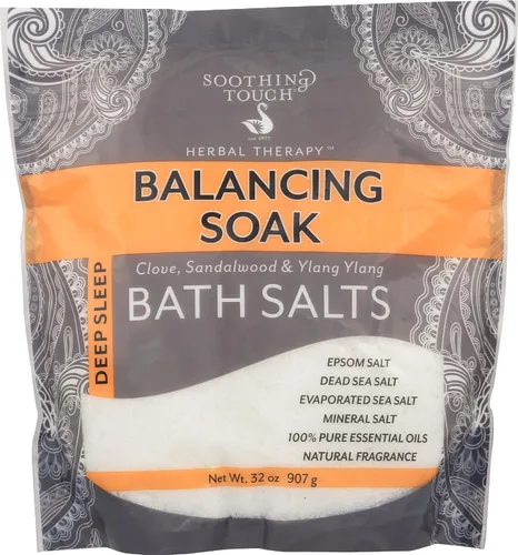Soothing Touch Deep Sleep - Sales de baño equilibrantes para remojar clavo, sándalo e ylang, 32 onzas