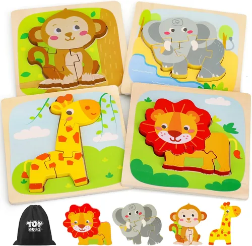 Miniatura 9 de TOY Life - Rompecabezas de madera para niños de 1 a 3 años, rompecabezas para niños, rompecabezas para bebés, juguetes Montessori para niños y niñas