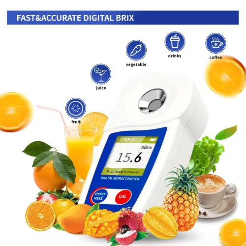 Miniatura 4 de Refractómetro digital Brix Flagfront Brix Medidor Refractómetro Compensación automática de temperatura Brix Rango de refractómetro 0-55%, ±0.1%