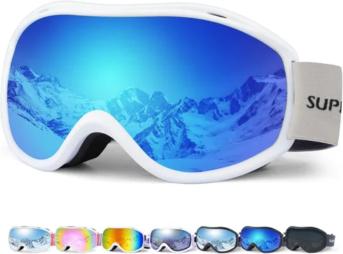 Miniatura 13 de Supertrip Gafas de esquí para hombres y mujeres, antivaho para nieve, protección UV, gafas de snowboard para adultos y jóvenes