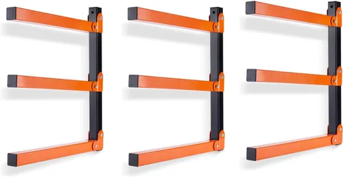 Ultrawall Estantes organizadores de madera para montaje en pared, estantes de metal para almacenamiento de madera, estantes de almacenamiento de