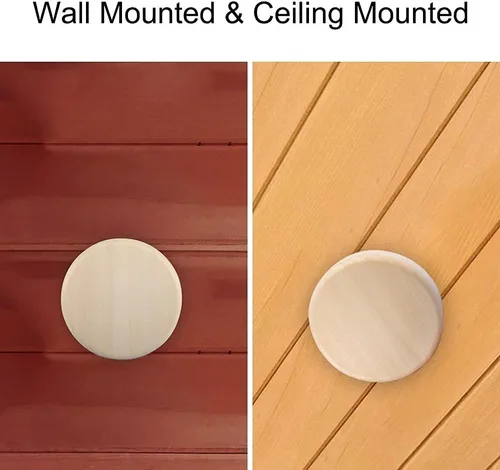 Miniatura 6 de Vindar Ventilación de aire para sala de sauna, 3.58 pulgadas, redonda, de madera, de Aspen, ventilación de aire de escape ajustable para sauna