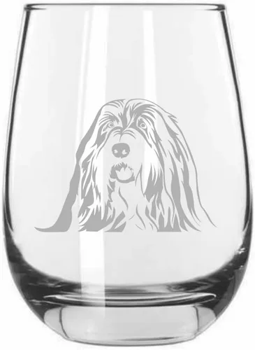 Miniatura 484 de Sakhalin Husky Dog - Copa de vino grabada personalizada de 15.25 onzas sin tallo