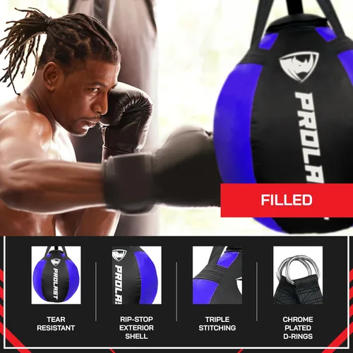 Miniatura 3 de Wrecking Ball Heavy Punching Bag for Adults, Hook and Uppercut, Body Snatcher, Boxing, MMA, Muay Thai Training Equipment, Filled