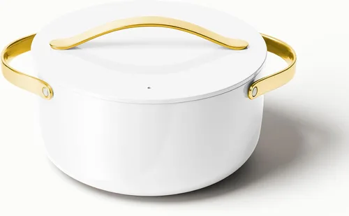 Miniatura 9 de Caraway Olla de cerámica antiadherente para horno holandés con tapa (6.5 cuartos de galón, 10.5 pulgadas), no tóxica, sin PTFE ni PFOA, apta