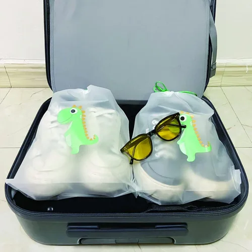 Miniatura 3 de Bolsas de zapatos para viajes, organizador grande de almacenamiento de zapatos transparentes con cordón, bolsas de almacenamiento de viaje
