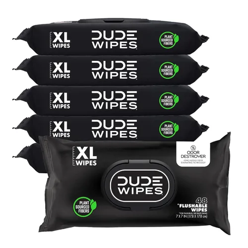 Miniatura 22 de DUDE Toallitas – Toallitas desechables – Paquete de 3, 144 unidades – Manteca de karité suave extra grande – Vitamina E y aloe – Seguro