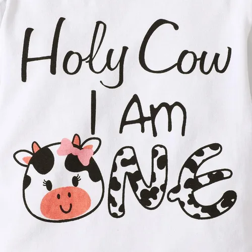 Miniatura 4 de Traje de primer cumpleaños para niña - Holy Cow I'm One