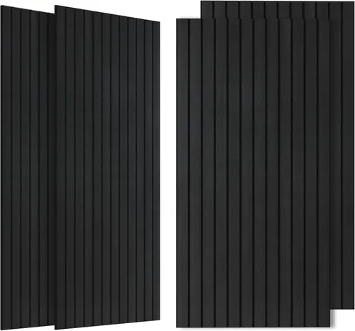 Miniatura 12 de Paneles de sonido de chapa de madera, paquete de 10 paneles de pared de 47.2 x 23.6 pulgadas, paneles acústicos decorativos para paredes
