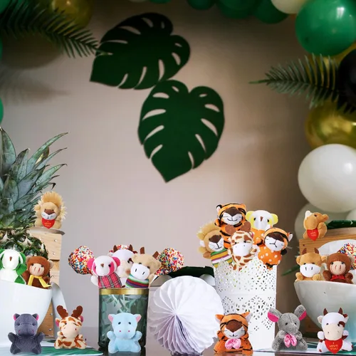 Miniatura 4 de Zhanmai 100 Piezas Mini Animales de Peluche Rellenos a Granel Juguetes de Animales Pequeños Llavero Recuerdos de Fiesta Relleno para Huevos