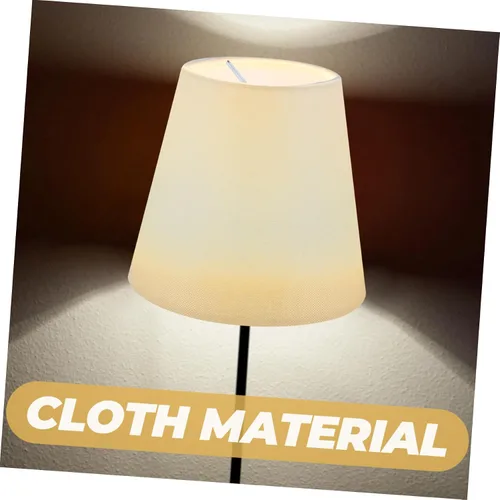 Miniatura 5 de CALLARON Lámpara pequeña de tela con clip para lámpara de mesa de pared (beige) Pantalla de tela para luz de mesa