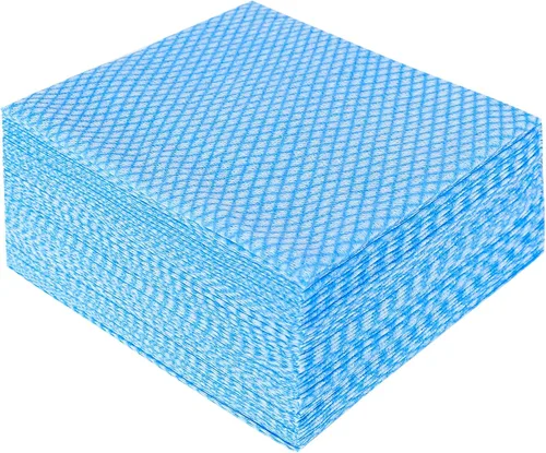 JEBBLAS Toallas de limpieza desechables y paños de cocina, toallas reutilizables, toallitas de limpieza prácticas, 50 unidades/paquete, azul