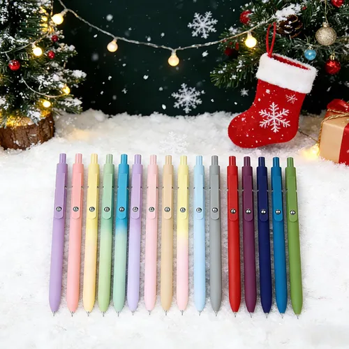 Miniatura 8 de Esenciales para cesta de Pascua, 5 bolígrafos de gel de 0.028 in de tinta negra con escritura suave, bolígrafos de color degradado para tomar notas