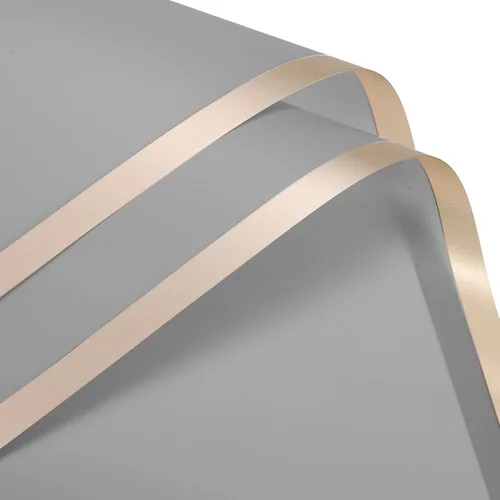 Miniatura 10 de MECCANIXITY 10 piezas de papel de regalo de flores con borde dorado, turquesa, 22.8 x 22.8 pulgadas, impermeable, para suministros de ramo