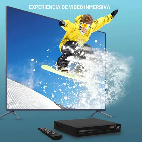 Miniatura 7 de Reproductor de DVD HD, Reproductores de CD para el hogar, reproductores de DVD para TV, cable HDMI y RCA incluido, conversión a HD 1080p, todas