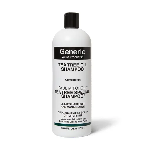 Generic Value Products Champú de Aceite de Árbol de Té, Deja el Cabello Suave y Manejable, Deja el Cuero Cabelludo Limpio y Picoteante, Añade