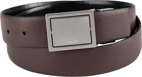 Miniatura 3 de Calvin Klein Cinturón de vestir con hebilla de placa moderna reversible dos en uno para hombre
