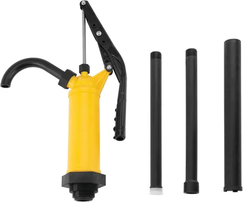 Miniatura 3 de Performance Tool W54269 Bomba de Barril de Acción de Palanca de Propósito General Amarilla - Se adapta a tambores de 15 a 55 galones