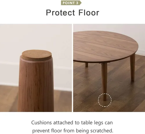 Miniatura 5 de EMOOR Mesa auxiliar plegable de madera rectangular pequeña (17.7 x 23.6 pulgadas), color blanco, mesa baja para sentarse en el suelo, espacio