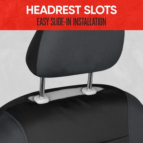 Miniatura 3 de Motor Trend Fundas de Asiento de Coche de Tela Gris para Asientos Delanteros – Fundas de Asiento Tipo Bucket Automotrices Premium, Hechas