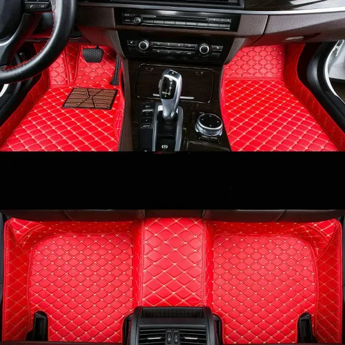 Miniatura 14 de Tapetes para piso de automóvil, protección específica para todo tipo de clima, compatible con la mayoría del 98% de los autos, SUV (beige y negro)