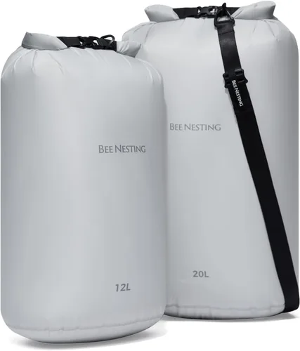 Bee Nesting Juego de bolsas secas ultraligeras para mochileros, saco seco impermeable para camping, senderismo, motocicleta, saco de cosas ligeras,