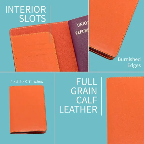 Miniatura 3 de Funda de pasaporte billetera de pielHecho En Italia