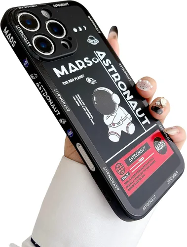 Yonds Queen Funda Bonita para iPhone 7 Plus / 8 Plus, Diseño Genial de Cohete Espacial de Astronauta de Dibujos Animados Elegante Parachoques de