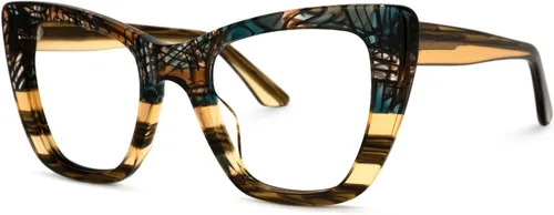 Miniatura 2 de VOOGLAM Lentes de bloqueo de luz azul de ojo de gato, marco de lentes multicolor de moda para mujer, antifatiga ocular y UV