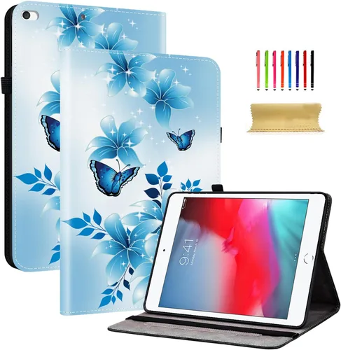 Miniatura 34 de Dteck Funda para iPad mini 5/4/3/2/1, elegante y ligera de cuero sintético tipo folio con cartera, funda inteligente