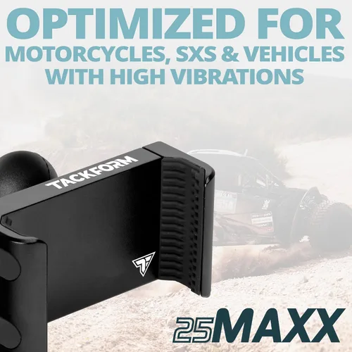 Miniatura 5 de Tackform Enduro 25MAXX - Soporte para teléfono – Tensión de resorte optimizada para motocicleta y terreno todoterreno agresivo SXS 1 pulgada