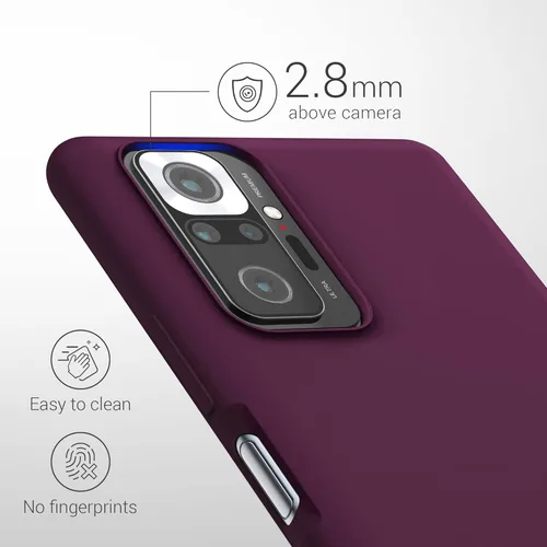 Miniatura 3 de kwmobile Funda compatible con Xiaomi Redmi Note 10 Pro - Funda de silicona TPU con acabado suave - Negro