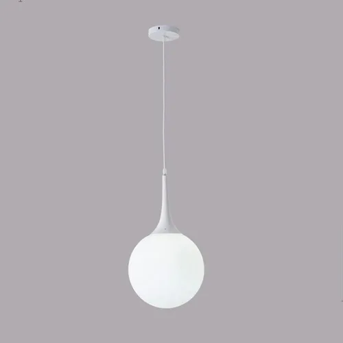 Miniatura 5 de Milky White Glass Spherical Pendant Lamp Modern Hanging Light Fixture E27/E26 Sockets Adjustable Wire Suspension Chandeliers for Cafe Restaurant Dark