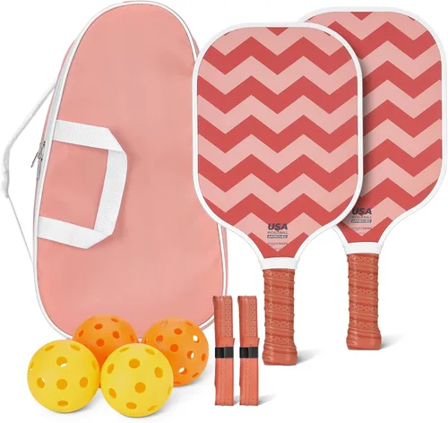 Miniatura 6 de Amazon Basics Paletas de pickleball, juego de 2 paletas aprobadas por USAPA incluidas 4 bolas