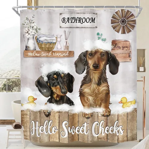 Miniatura 9 de Western Highland Cow Shower Curtain 60Wx72H Inches Farmhouse Southwest Cowboy Cattle Sun and Moon Rustic Cute Animal Beige Cactus Retro Fabric