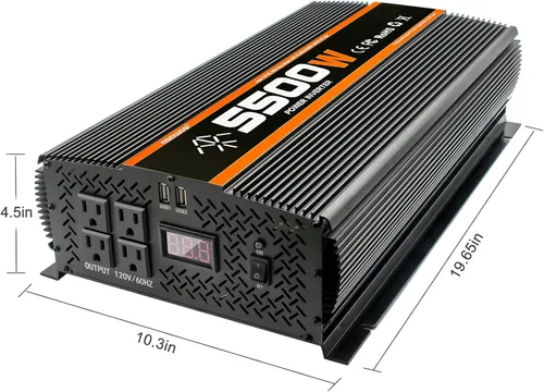 Miniatura 2 de Inversor de 5500 W de 12 V a 110 V/120 V, inversor de corriente para camión, RV, inversor de energía solar, inversor de 5000 vatios, convertidor
