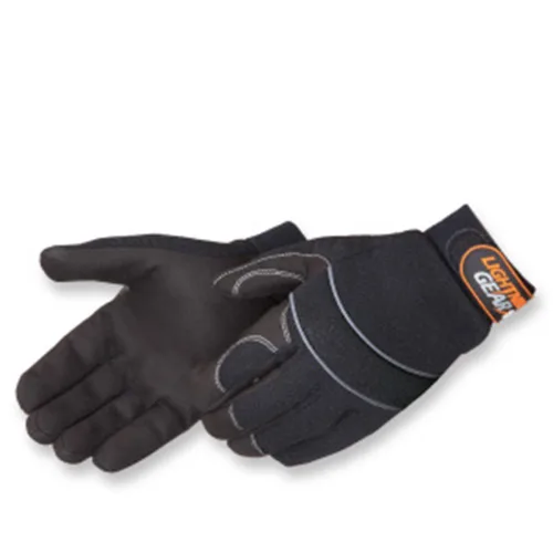 Miniatura 3 de Liberty Glove & Safety 0916BK/L Lightning Gear 1stKnight - Guante mecánico de piel sintética con cierre de gancho y bucle, talla L, color negro