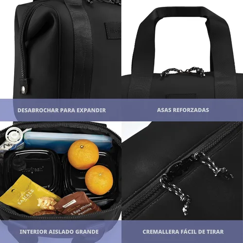 Miniatura 3 de Fit & Fresh Remi - Lonchera de neopreno para mujer, kit de preparación de comidas con recipientes y bolsa de hielo XL, material autoaislante similar