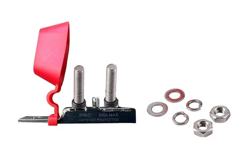 Miniatura 2 de Bloque de fusibles de terminal doble South Bend Components con clasificación marina (MRBF), 300A máx., 58V CC máx., IP 66, protegido contra