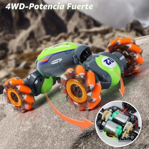 Miniatura 6 de QXHOL Coche de Acrobacias RC con Detección de Gestos para Niños de 6 a 12 Años, Coches de Control Remoto 4WD con Luces y Música, Los Mejores Regalos