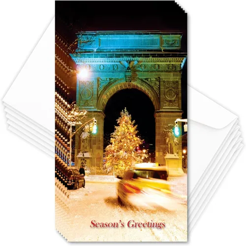 Miniatura 11 de Love Bridge Central Park New York City Holidays - Juego de 6 tarjetas de felicitación de 6 1/4 x 3 1/4 pulgadas, juego de 6 tarjetas y 6 sobres