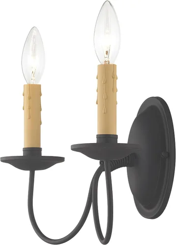 Miniatura 3 de Livex Lighting 4452-04 Heritage 2 Aplique de pared negro claro