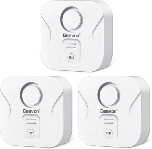 Miniatura 13 de Geevon Paquete de 2 Detectores de Fugas de Agua para el Hogar, Alarma de Sensor de Agua de 100dB, Dispositivos de Detección de Fugas e Inundaciones