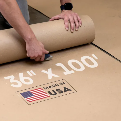 Miniatura 9 de Película protectora de alfombra de 24 pulgadas x 200 pies, 3 mil (400 pies cuadrados) - Protección de alfombras autoadhesiva hecha en Estados Unidos