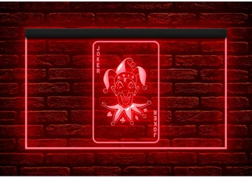 Miniatura 6 de 230096 Joker Poker Card Casino Game Room Display LED Letrero de neón (12 x 8 pulgadas, morado)